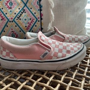 Pink and white youth Vans 2